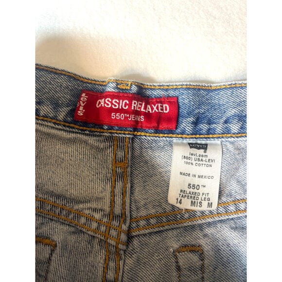 Levi's High Rise 550 Relaxed Tapered Jeans Size 14M - Picture 4 of 8